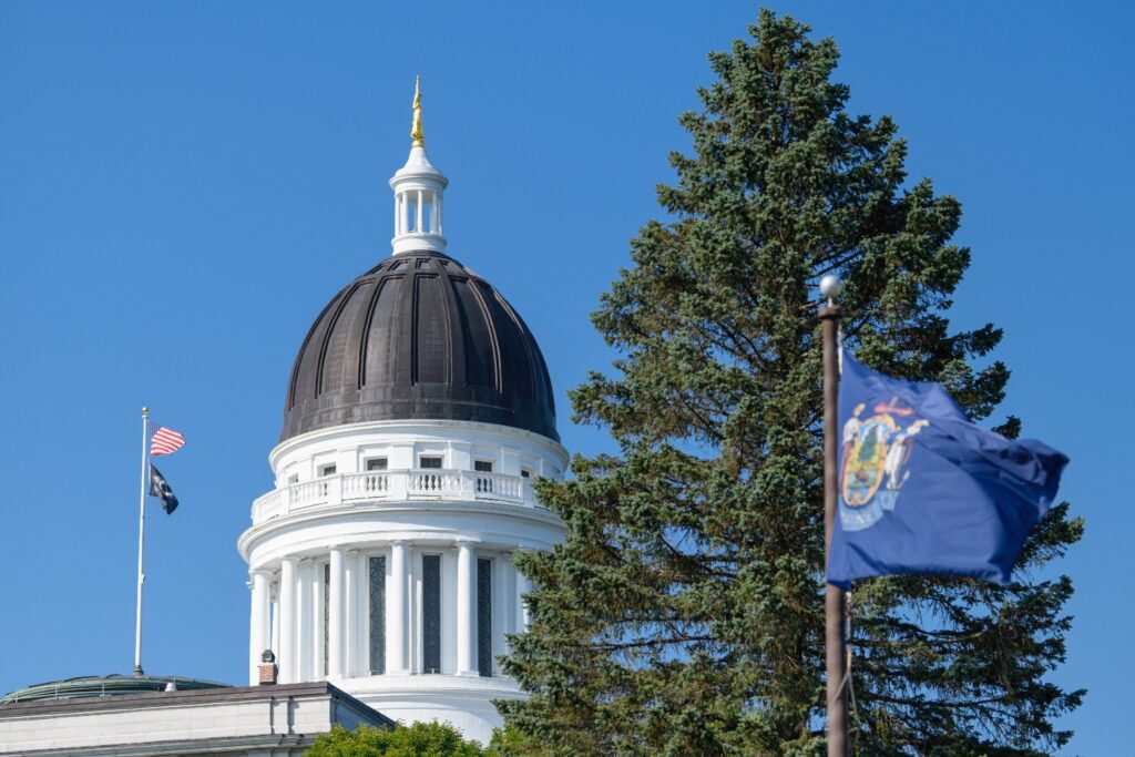 The dome of the Maine State House in Augusta. Sept. 5, 2023. Photo: Jim Neuger